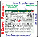 PhotoBert Cheat Sheet for Canon EOS 5DS/5DS R DSLR Camera