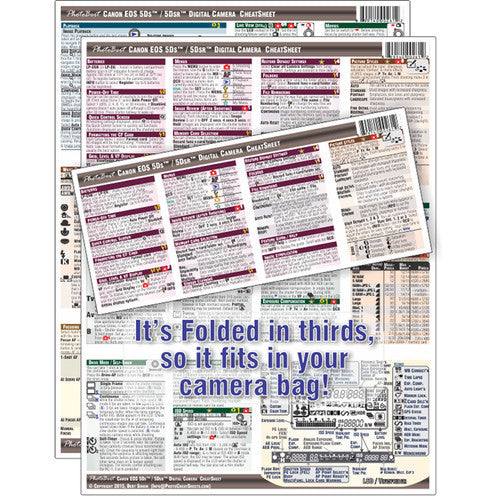PhotoBert Cheat Sheet for Canon EOS 5DS/5DS R DSLR Camera