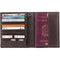 Barber Shop Fringe Leather Passport and Memory Card Holder (Dark Brown)