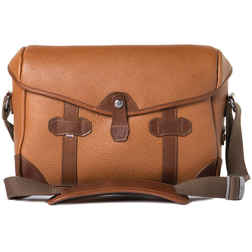 Barber Shop Small Messenger Pageboy Camera Bag (Brown Grained Leather)