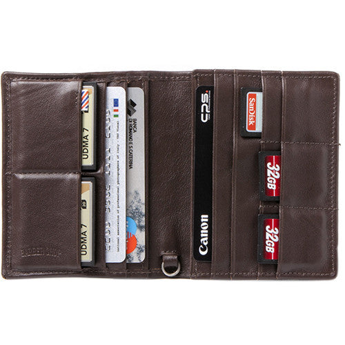 Barber Shop Pixie Leather Memory & Credit Card Organizer (Dark Brown)