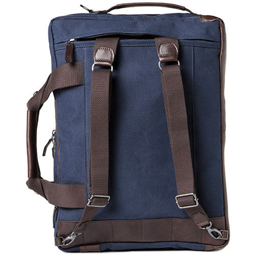 Barber Shop Borsa Undercut Convertible Camera Bag (Canvas & Leather, Blue & Dark Brown)