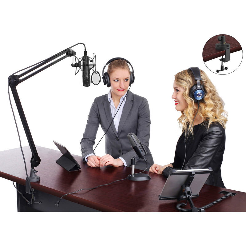 Auray BAI-2U Two-Section Broadcast Arm with Internal Springs and Integrated USB Cable