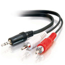 C2G Value Series 3.5mm Stereo Male to 2 RCA Stereo Male Y-Cable (3')