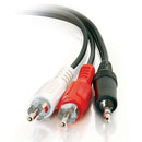 C2G Value Series 3.5mm Stereo Male to 2 RCA Stereo Male Y-Cable (3')