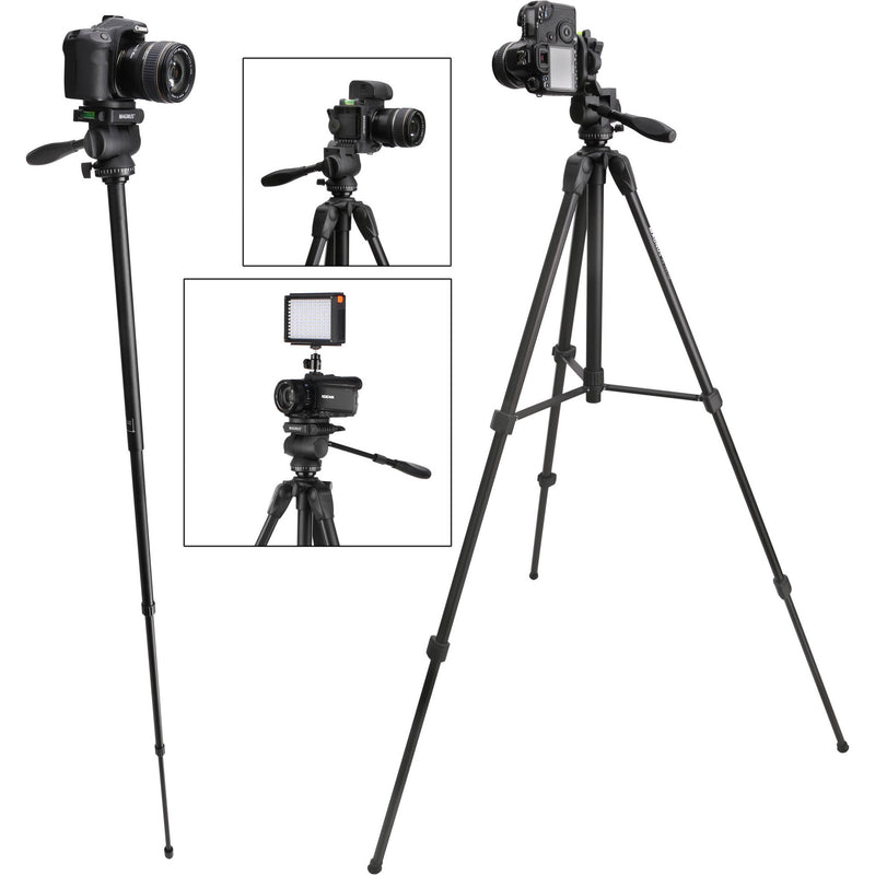 Magnus PV-7451M Tripod/Monopod with 3-Way Pan/Tilt Head