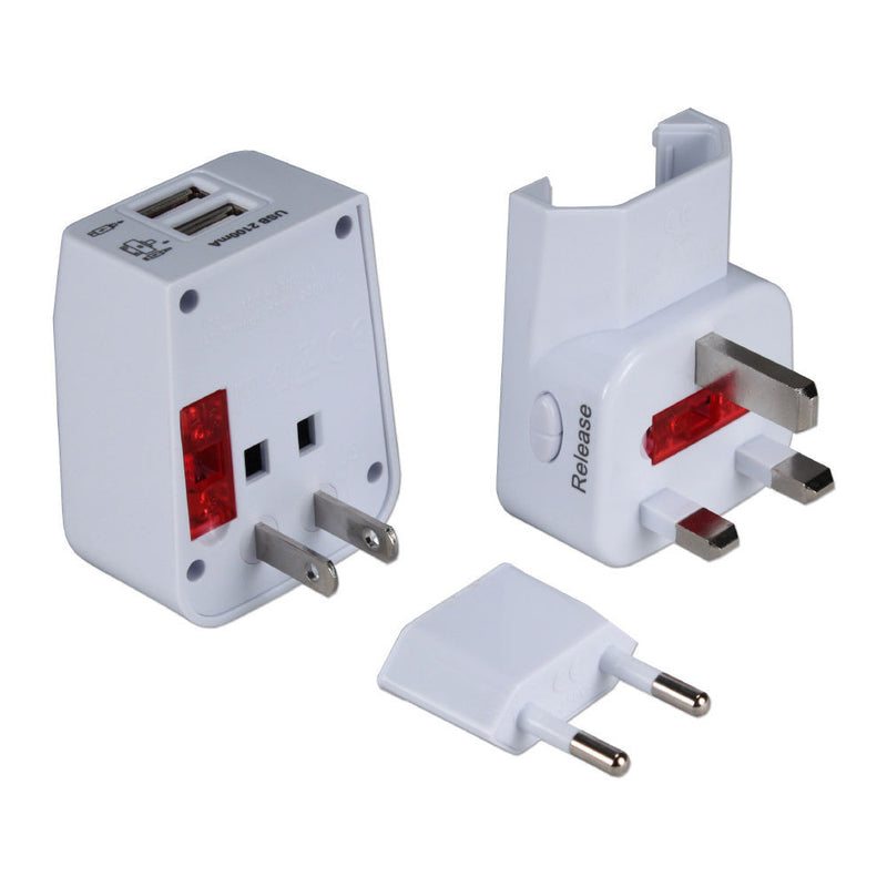 QVS Premium World Power Travel Adapter Kit (White)