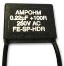 AMPOHM WOUND PRODUCTS FE-SP-HDR23-220/100 Surge Protector, RC Suppressor Type Series, Mains, 250 VAC