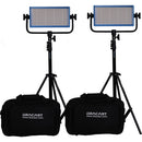 Dracast Bi-Color Wedding Kit with 1 x LED160AB and 2 x LED500B Pro Lights with Gold Mount Battery Plates