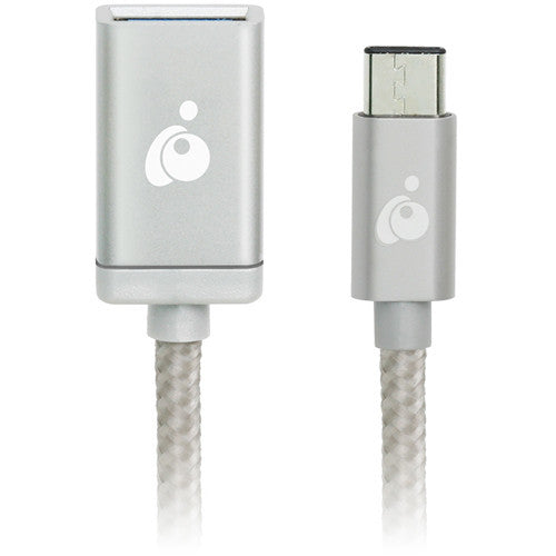 IOGEAR USB 3.0 Type-C Male to Type-A Female Charge & Sync Adapter (Silver)