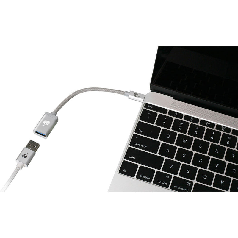 IOGEAR USB 3.0 Type-C Male to Type-A Female Charge & Sync Adapter (Silver)