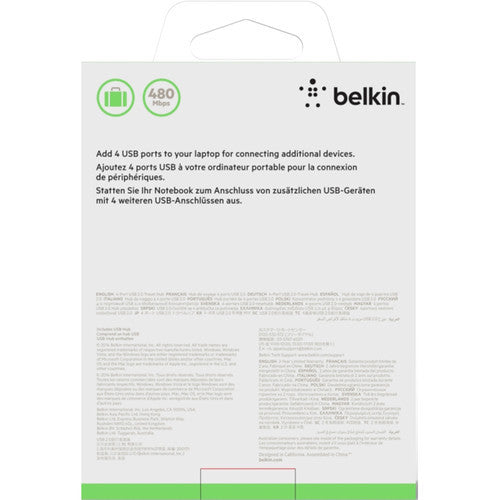 Belkin F4U042BT 4-Port Ultra-Slim Desktop USB Hub