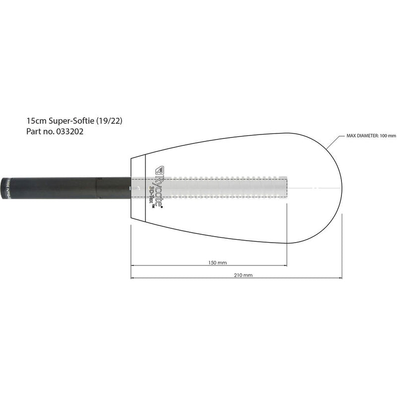 Rycote 15cm Super-Softie Wind Shield for Shotgun Mics