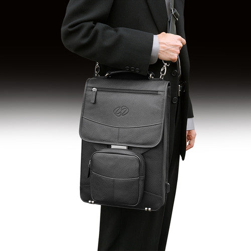 MacCase Premium Leather Briefcase (Black)