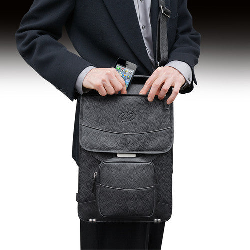 MacCase Premium Leather Briefcase (Black)