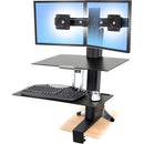 Ergotron WorkFit-S Dual Monitor with Worksurface+ (Black)