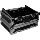 ProX XS-19MIX8U 19" Slanted Rack Mount Mixer Case (8 RU, Silver on Black)