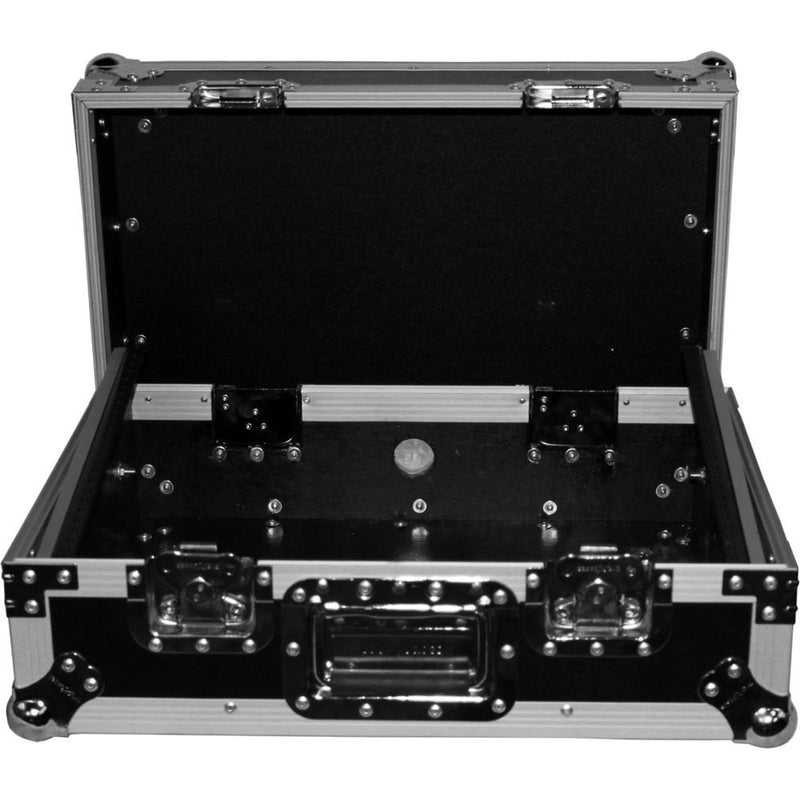 ProX XS-19MIX8U 19" Slanted Rack Mount Mixer Case (8 RU, Silver on Black)
