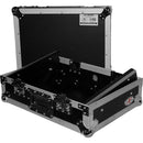 ProX XS-19MIX8U 19" Slanted Rack Mount Mixer Case (8 RU, Silver on Black)