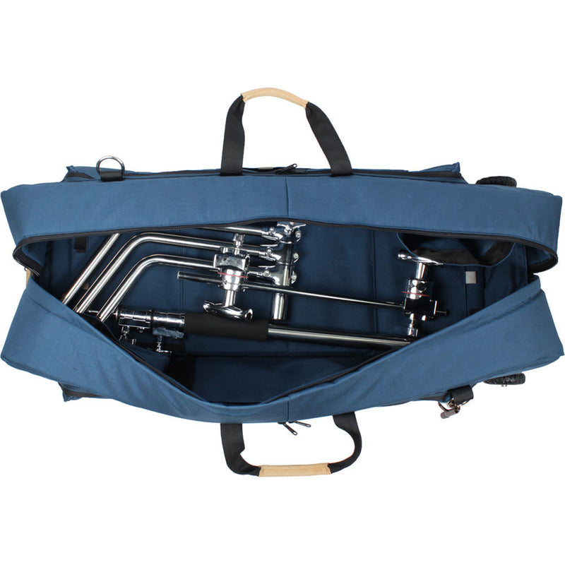 Porta Brace Wheeled C-Stand Carrying Case with CS-B9 Accessory Pouch and SAN-2B Sand Bag for Up to 37" C-Stand (Signature Blue)