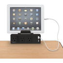 Balt Clamp Mount Outlet & USB Charger with 3 AC Outlets and 2 USB Ports