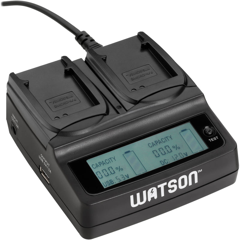 Watson Duo LCD Charger with Two NP-FZ100 Battery Plates