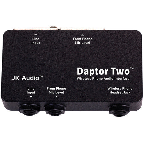 JK Audio DAPTOR 2 Wireless Phone Audio Interface Connects to Cellphone Headset Output to Send and Receive Audio from Mixer or Recorder