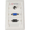 NTW Customizable UniMedia Wall Plate with Personalizable ID Tag (HDMI, VGA & 3.5mm Audio Pass Through)