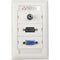 NTW Customizable UniMedia Wall Plate with Personalizable ID Tag (HDMI, VGA & 3.5mm Audio Pass Through)