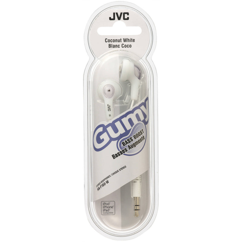 JVC HA-F160 Gumy Earbuds (White)