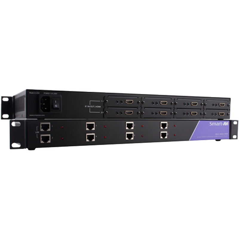 Smart-AVI 8-Port HDMI, IR, and Power Extender over Cat-5e/6 Cable (1 RU)