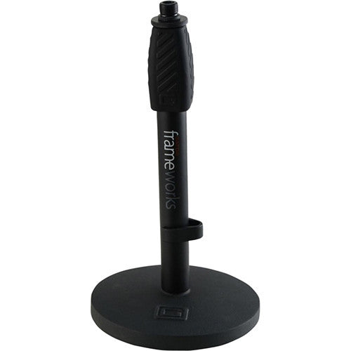 Gator Cases Frameworks Desktop Mic Stand with 6" Round Base and Twist Clutch