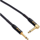 Kopul Studio Elite 4000 Series 1/4" Male Right-Angle to 1/4" Male Studio Instrument Cable (50')