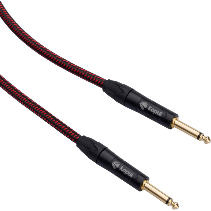 Kopul Premium Instrument Cable 1/4" Male to 1/4" Male with Braided Fabric Jacket (50')