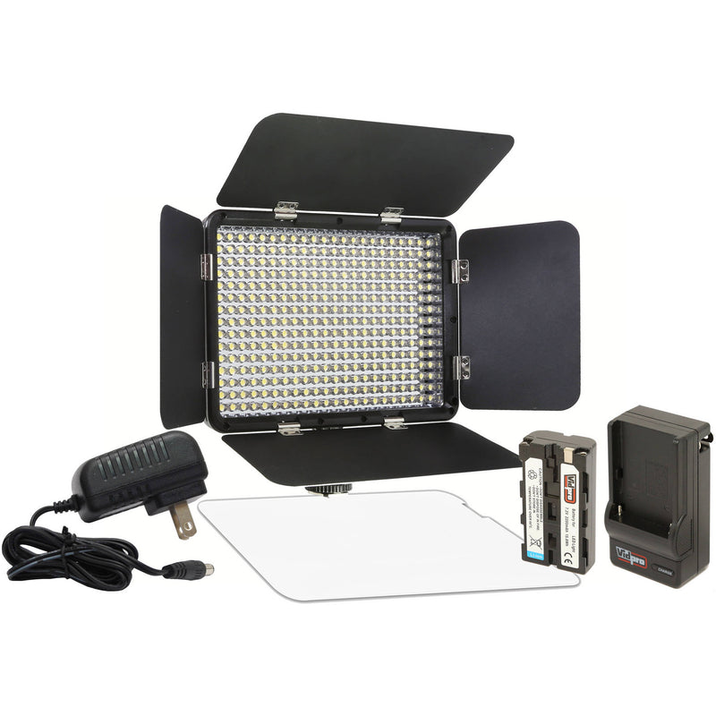 Vidpro LED-330X Variable-Color On-Camera LED Video Light Kit