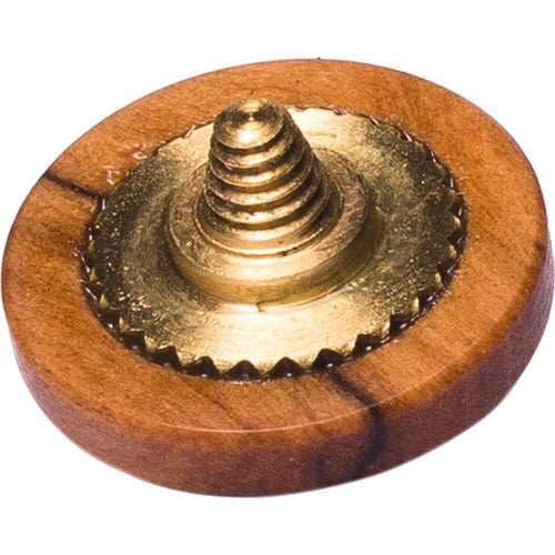 Artisan Obscura Soft Shutter Release Button (Small Convex, Threaded, Wild Olive Wood)