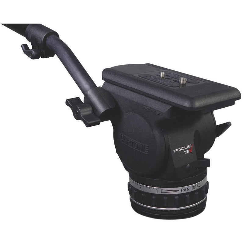 Cartoni Focus 18 Fluid Head with H604 Tripod Legs, Ground Spreader and 2nd Pan Bar (100mm)
