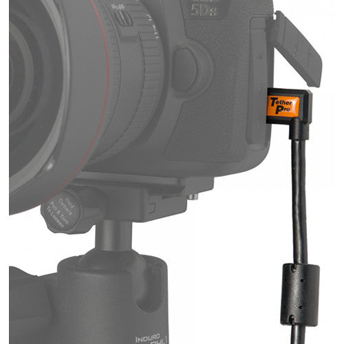 Tether Tools USB 3.0 Type-A Male to Micro-USB Right-Angle Male Cable (15', Black)