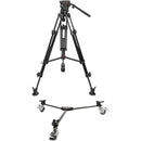 E-Image Two-Stage Aluminum Tripod with EH60 Head & Tripod Dolly Kit (75mm)