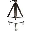 E-Image Two-Stage Carbon Fiber Tripod with GH10L Head & Tripod Dolly Kit (100mm)