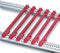 SCHROFF 64560-074 Guide Rail, Red, 160mm, Plug-in Units & Modules, RatiopacPRO, EuropacPRO, CompacPRO and PropacPRO