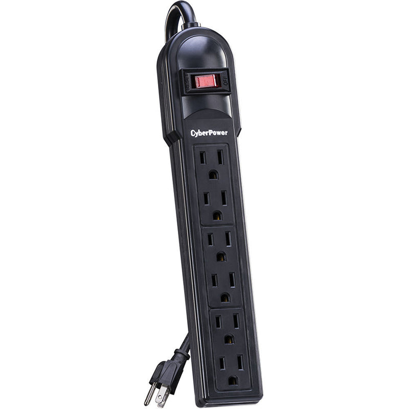 CyberPower CSB604 6-Outlet Essential Series Surge Protector (Black)