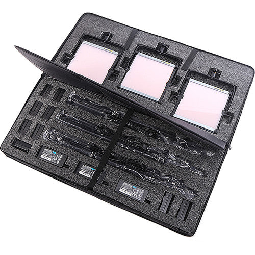 CAME-TV 576B Bi-Color LED 3 Light Kit with NP-F Mounts