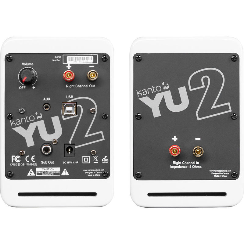 Kanto Living YU2 Powered Desktop Speakers (Matte White)