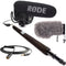 Rode VideoMic Pro with Micro Boompole and Windbuster Windshield Kit