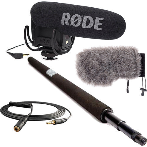 Rode VideoMic Pro with Micro Boompole and Windbuster Windshield Kit