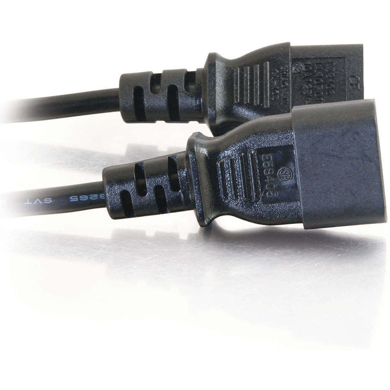 C2G 18 AWG Computer Power Extension Cord IEC C13 to IEC C14 (3')