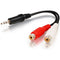 C2G 6' One 3.5mm Stereo Male to Two RCA Stereo Female Y-Cable