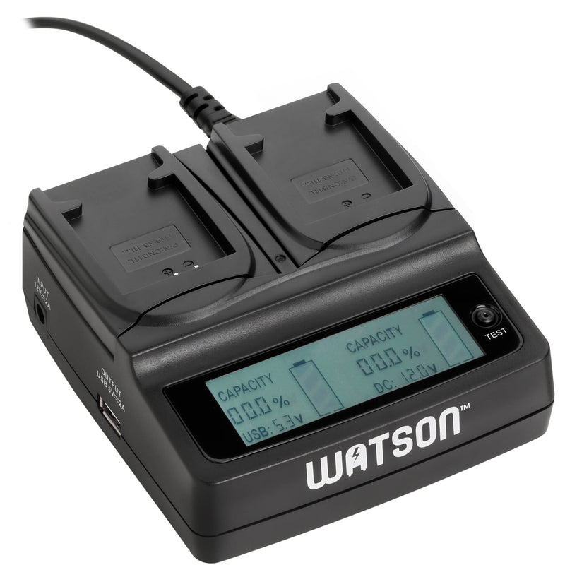 Watson Duo LCD Charger with Two NP-FZ100 Battery Plates