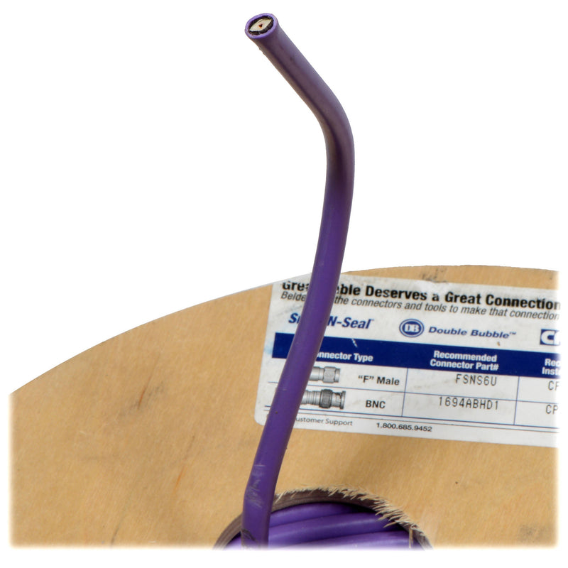 Belden 1694A RG6 Low Loss Serial Digital Coaxial Cable (1000', Violet)